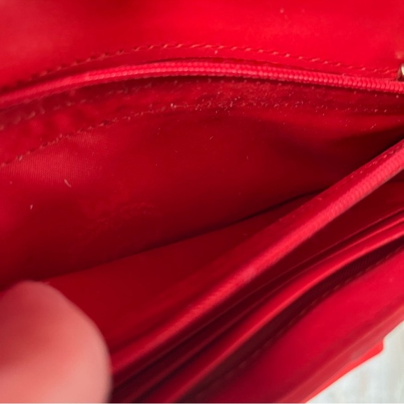 MCM Red Wallet with Gold Accents - Picture 10 of 13